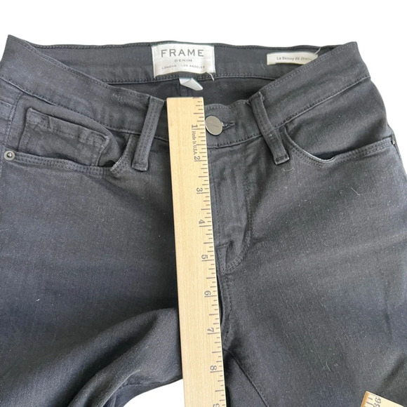 FRAME Black  DENIM LE SKINNY DE JEANNE Jeans Size 24 - Picture 7 of 9